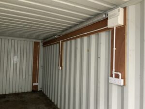 shipping container with electrics